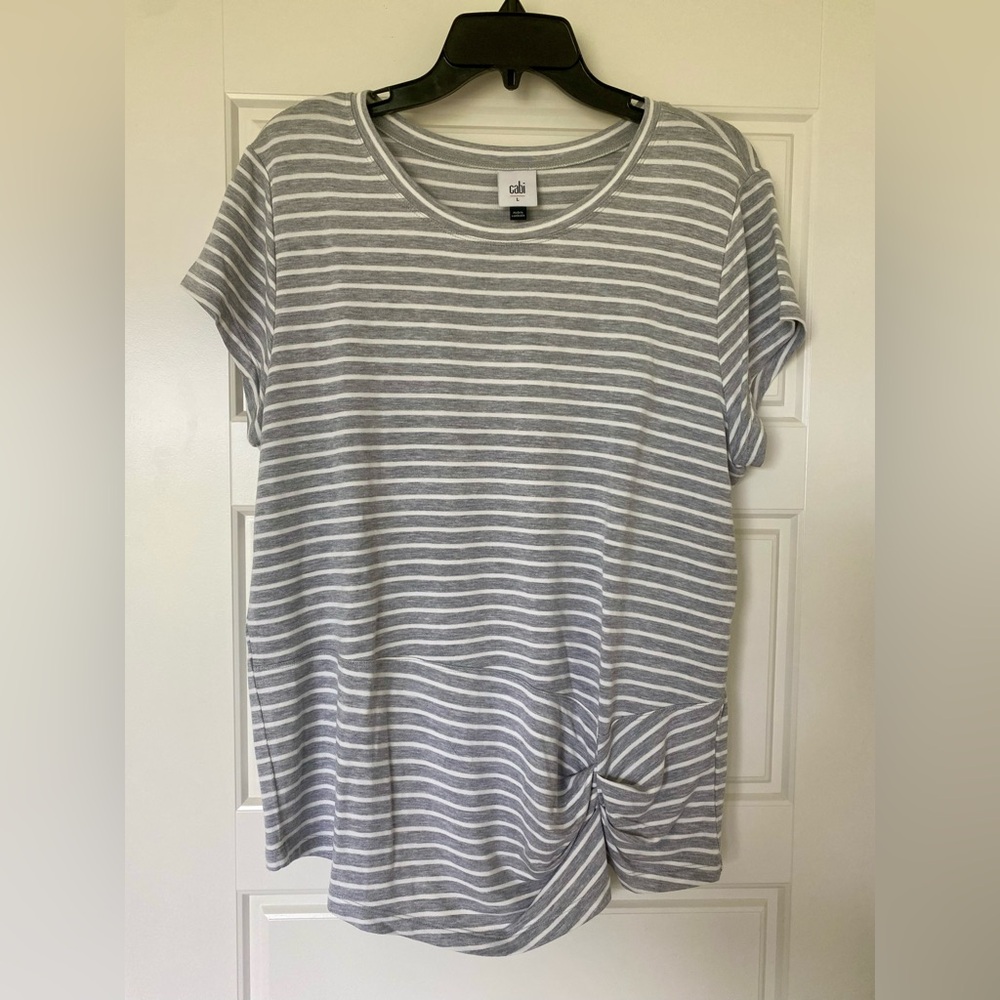 Cabi Meet Up Tee Striped Top women’s size Large